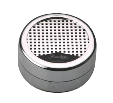 Polymerbefeuchter "Passatore rund silber" für ca. 25 Zigarren